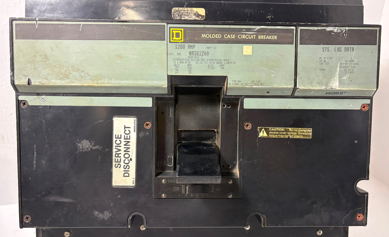 Square D I-Line NA361200 1200A Circuit Breaker 600V Type NAA 3P 1200 Amp flaw (EM5580-1)