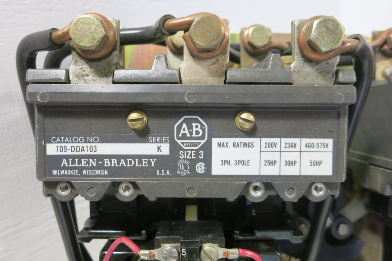 Allen Bradley 715X-DOD11 Size 3 Reversing Starter 120V Coils 90A 709-DOA103 3PH (AH0645-1)
