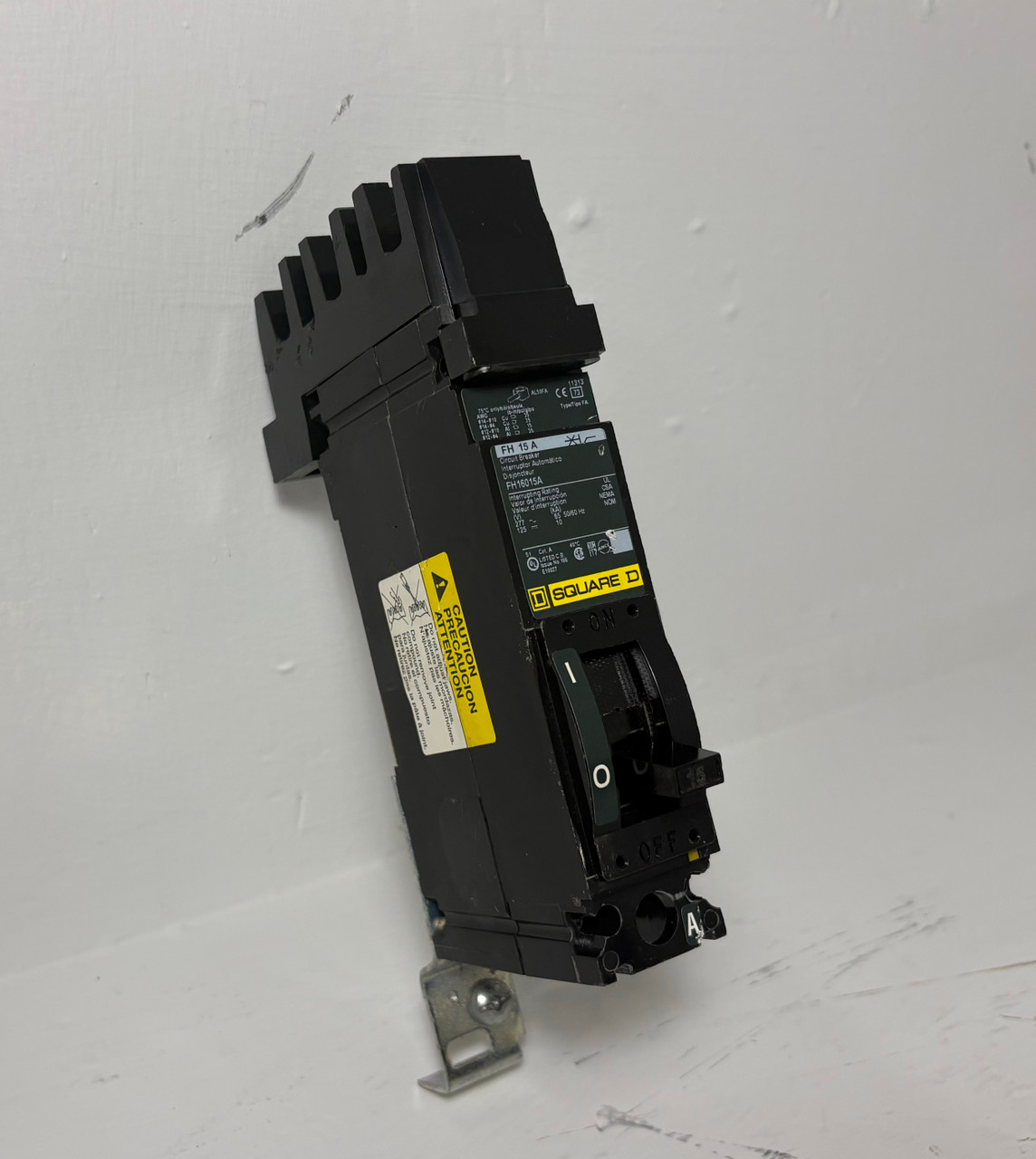 Image of Square-D I-Line FH16015A 15A Circuit Breaker Green Label 277V FA 1 Pole 15 Amp