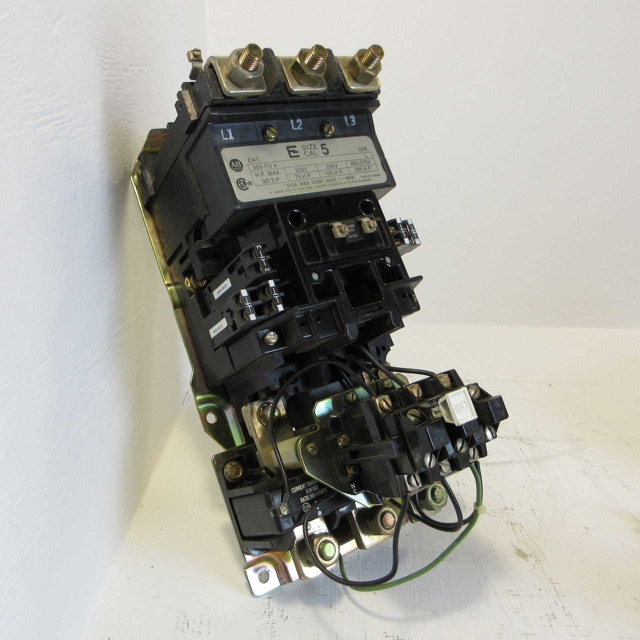 Allen Bradley 509-FO* Size 5 Starter (AF278 600V Coil) 200HP 270A 600VAC 509-F0* (AH0655-1)