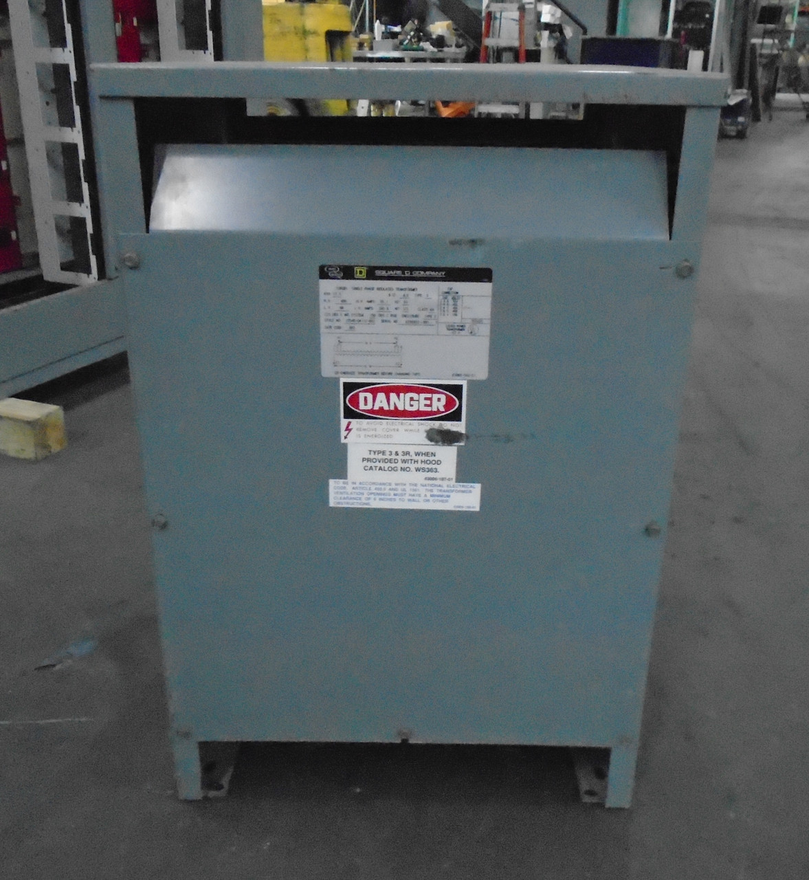 Square D 37.5 kVA 480V - 96V 1PH Dry Type Transformer Single Phase 480 - 96 (DW7461-1)
