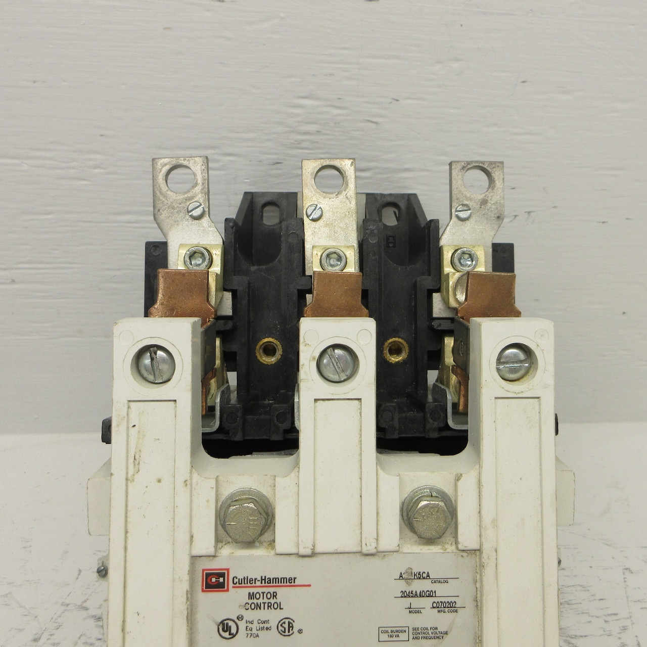 Cutler-Hammer A201K5CA Size 5 Motor Contactor Mod J 120V Coil 270/300A 3PH 600V (AH0657-2)