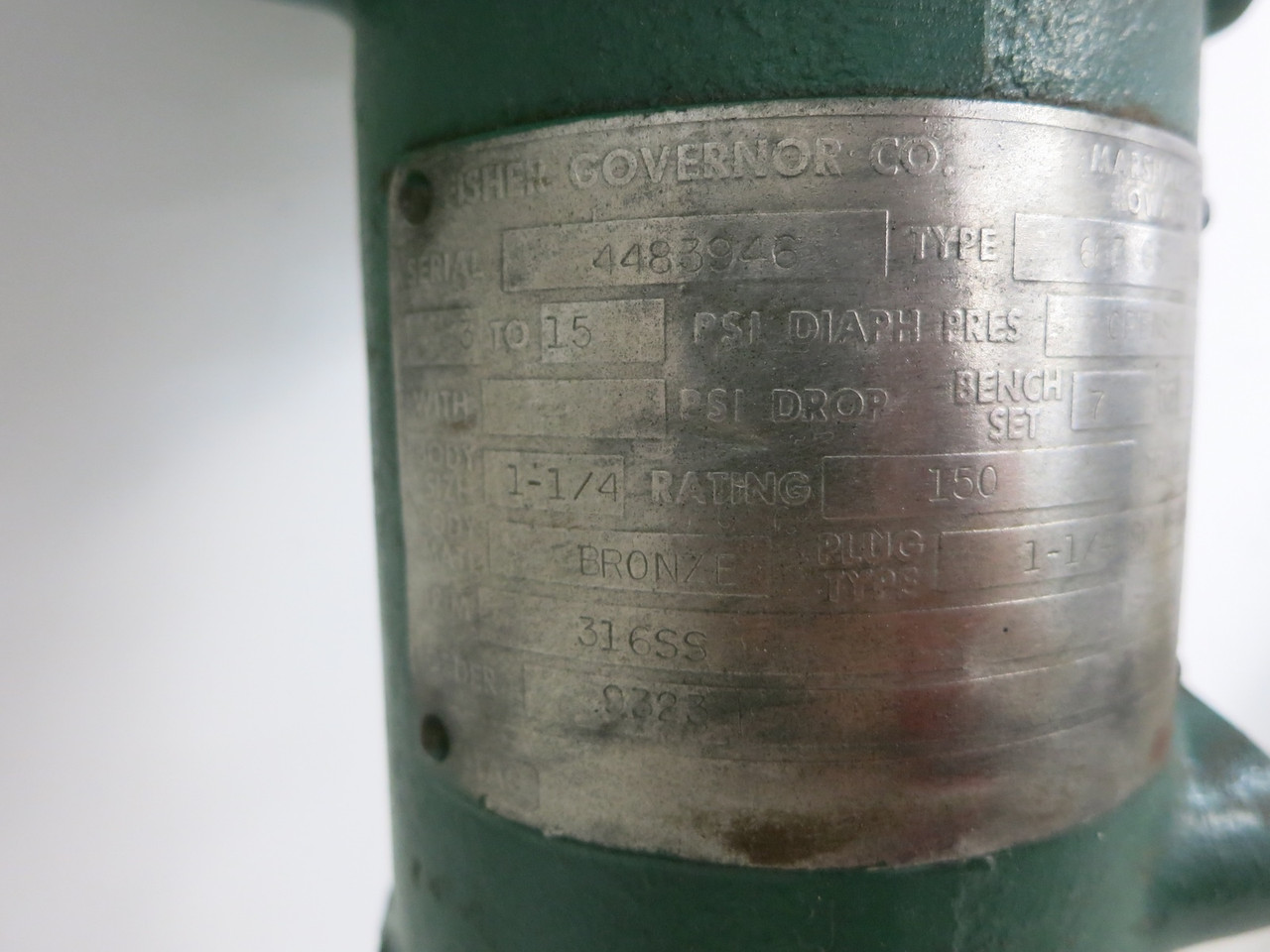 Fisher Controls 667GS Actuator Size 30 Body Type EZ Valve Size 1.25 316SS (DW7480-1)