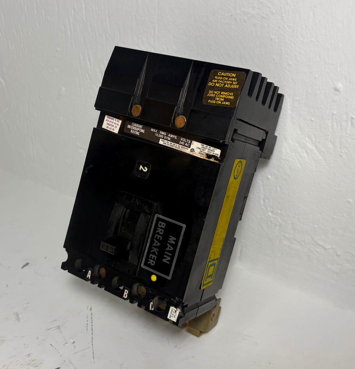 Square D I-Line FA32050 50A Circuit Breaker Black 240 VAC 3 Pole Type FA 50 Amp (EM5604-1)