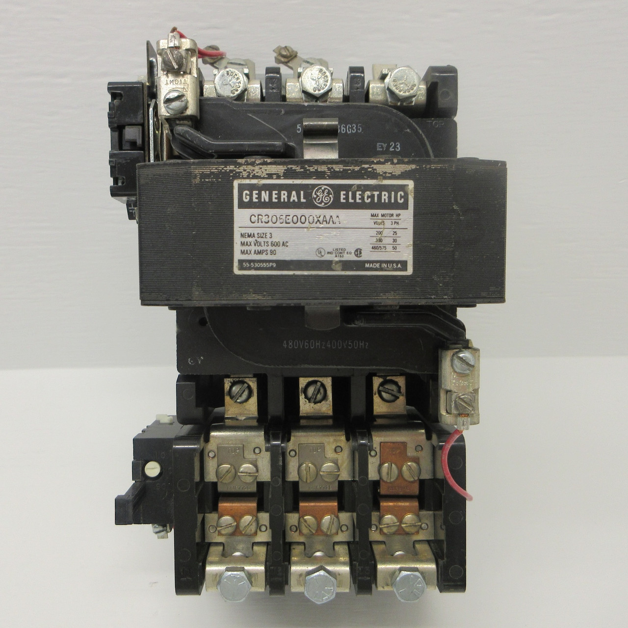 GE CR306E000XAAA Size 3 Motor Starter 600VAC 90A 480V Coil 50HP CR306E0 (AH0672-1)