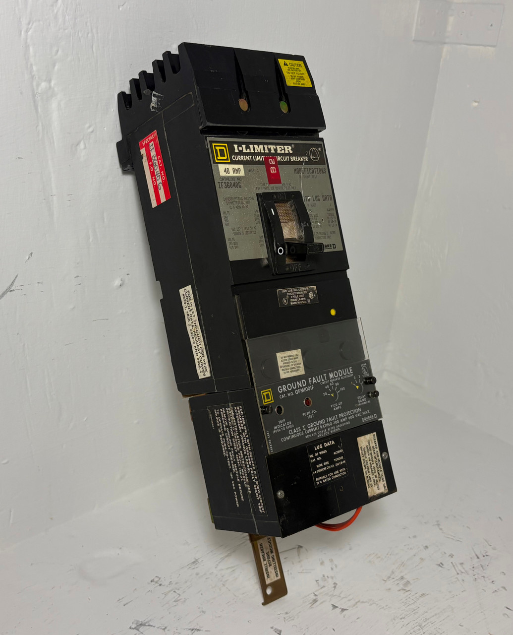 Square D I-Line IF36040G 40A Circuit Breaker IF6 3P 40 Amp Ground Fault GFM100IF (EM5611-2)