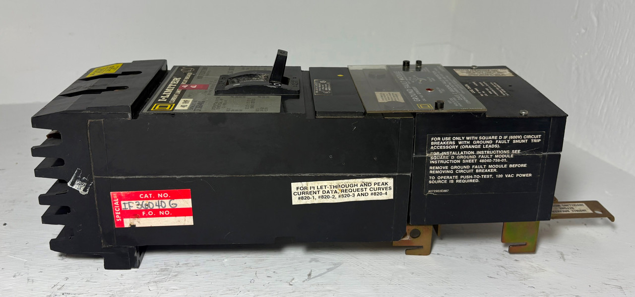 Square D I-Line IF36040G 40A Circuit Breaker IF6 3P 40 Amp Ground Fault GFM100IF (EM5611-2)