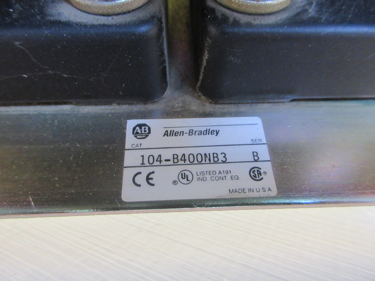 Allen Bradley 104-B400NB3 400HP 414A Reversing Motor Contactor 600VAC 480V Coil (AH0688-1)
