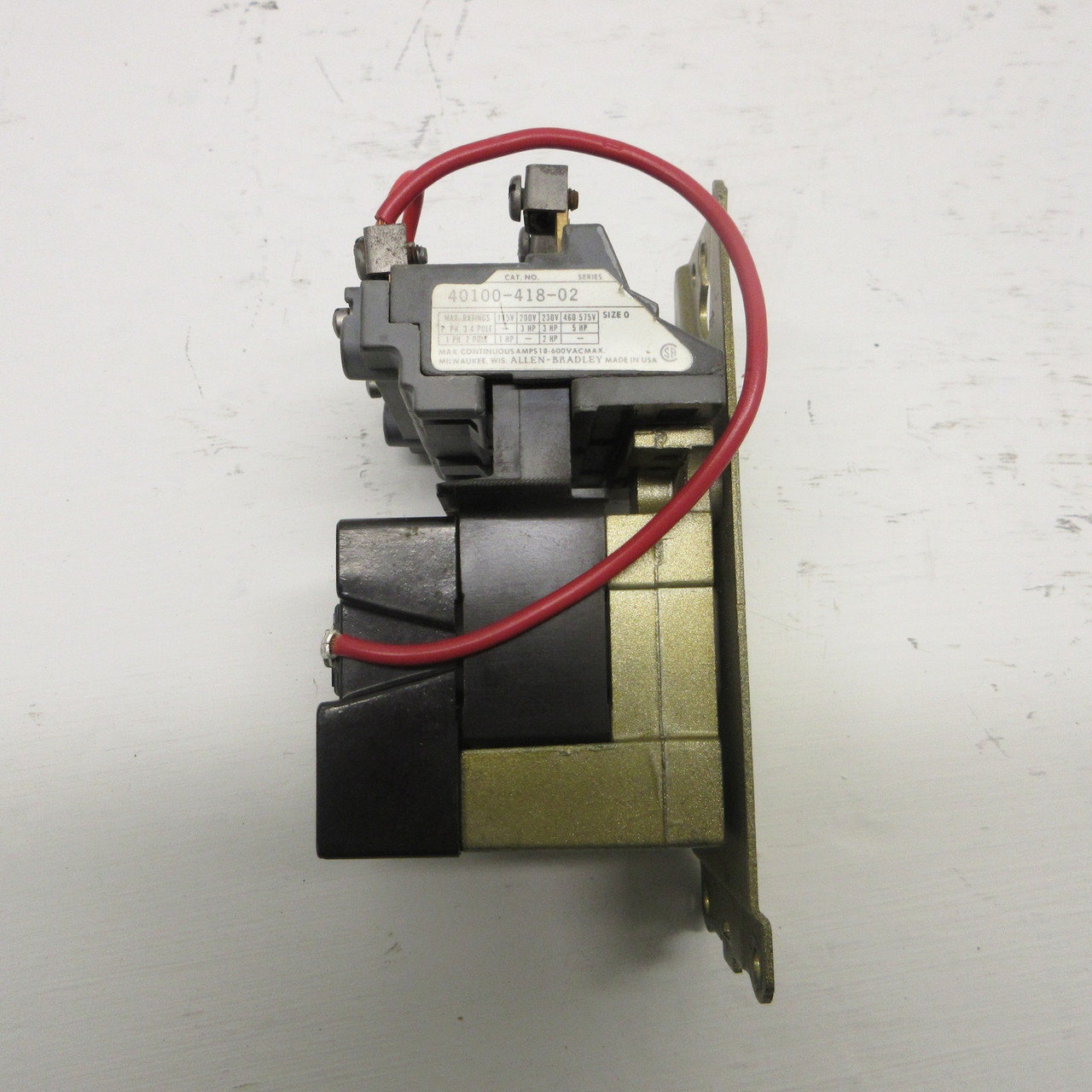 Allen Bradley 40100-418-02 NEMA Size 0 Contactor 18 Amp 600VAC 5HP 120V Coil 18A (AH0693-2)