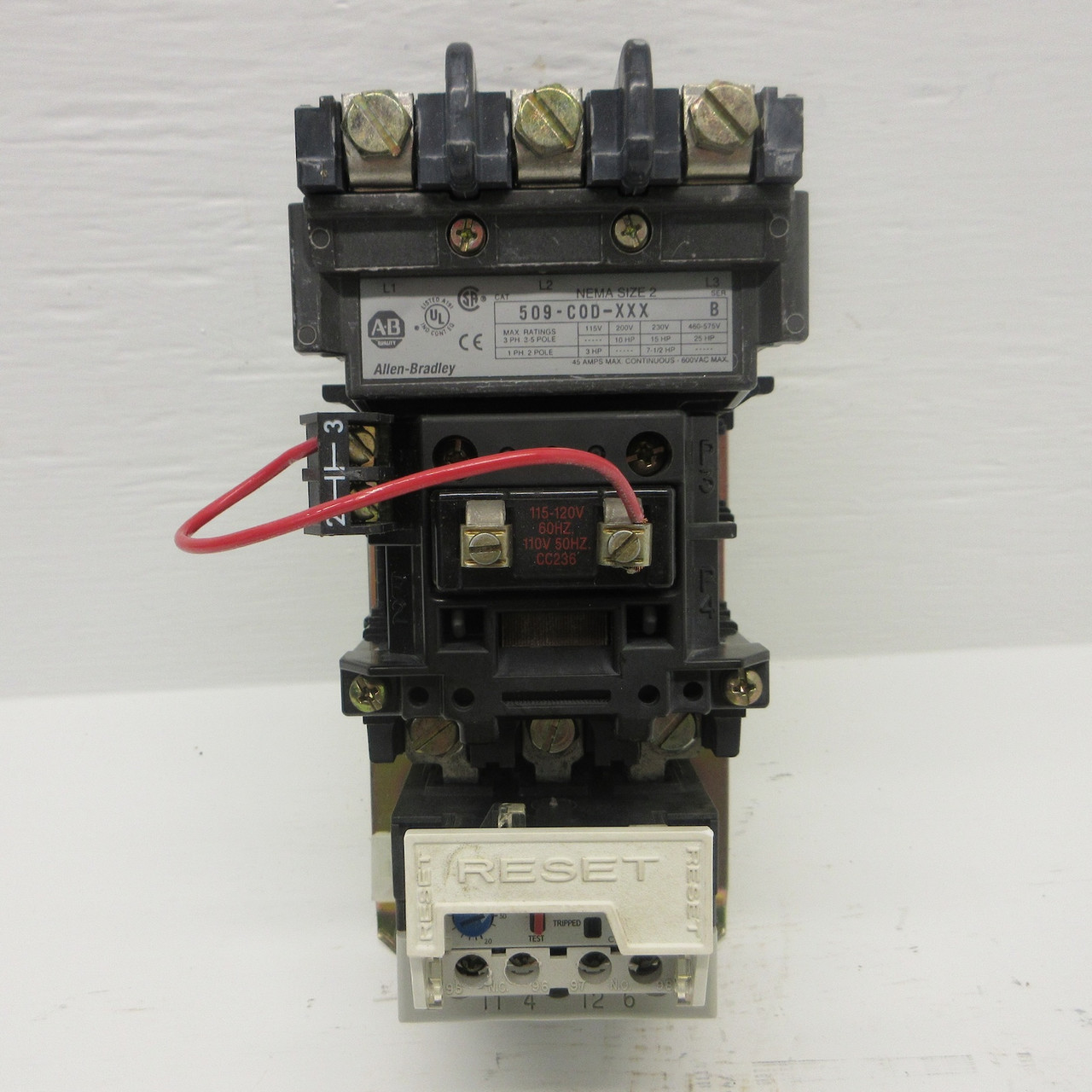 Allen Bradley 509-COD-XXX NEMA Size 2 Starter SMP-1 CC236 Coil 592-A1JC 509-C0D (AH0691-1)