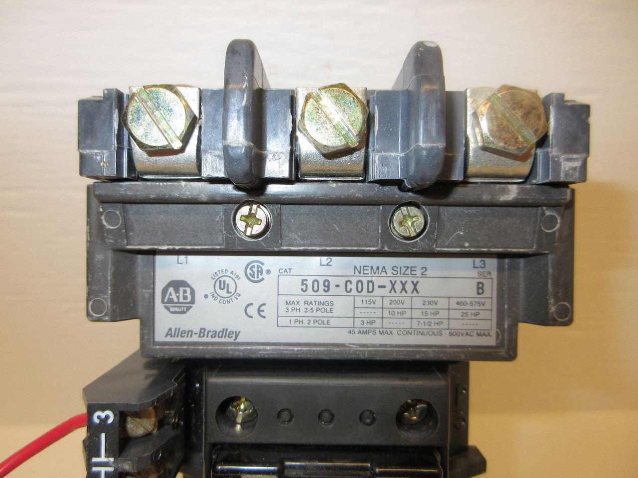 Allen Bradley 509-COD-XXX NEMA Size 2 Starter SMP-1 CC236 Coil 592-A1JC 509-C0D (AH0691-1)