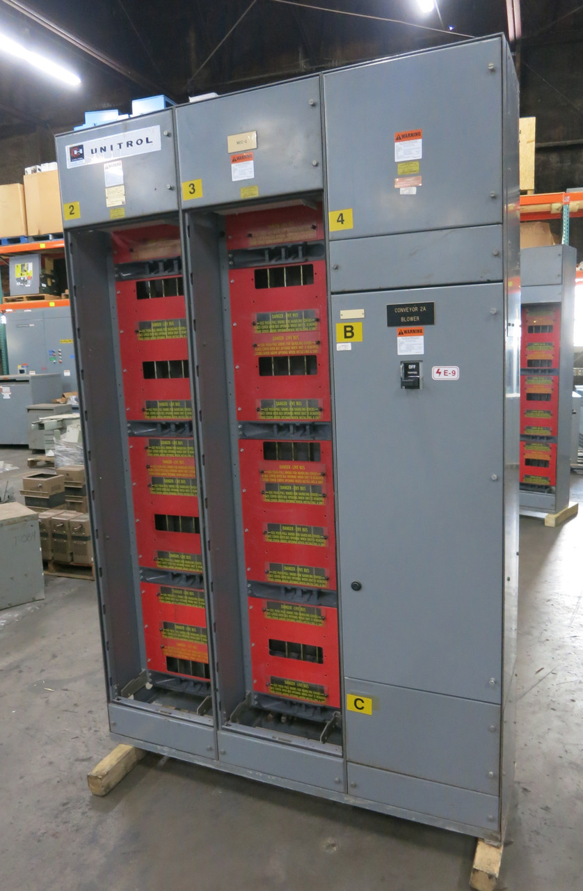 Image of F10 Unitrol 600/400A 480V 3x Section MCC Motor Control Center w/ Size 5 Bucket