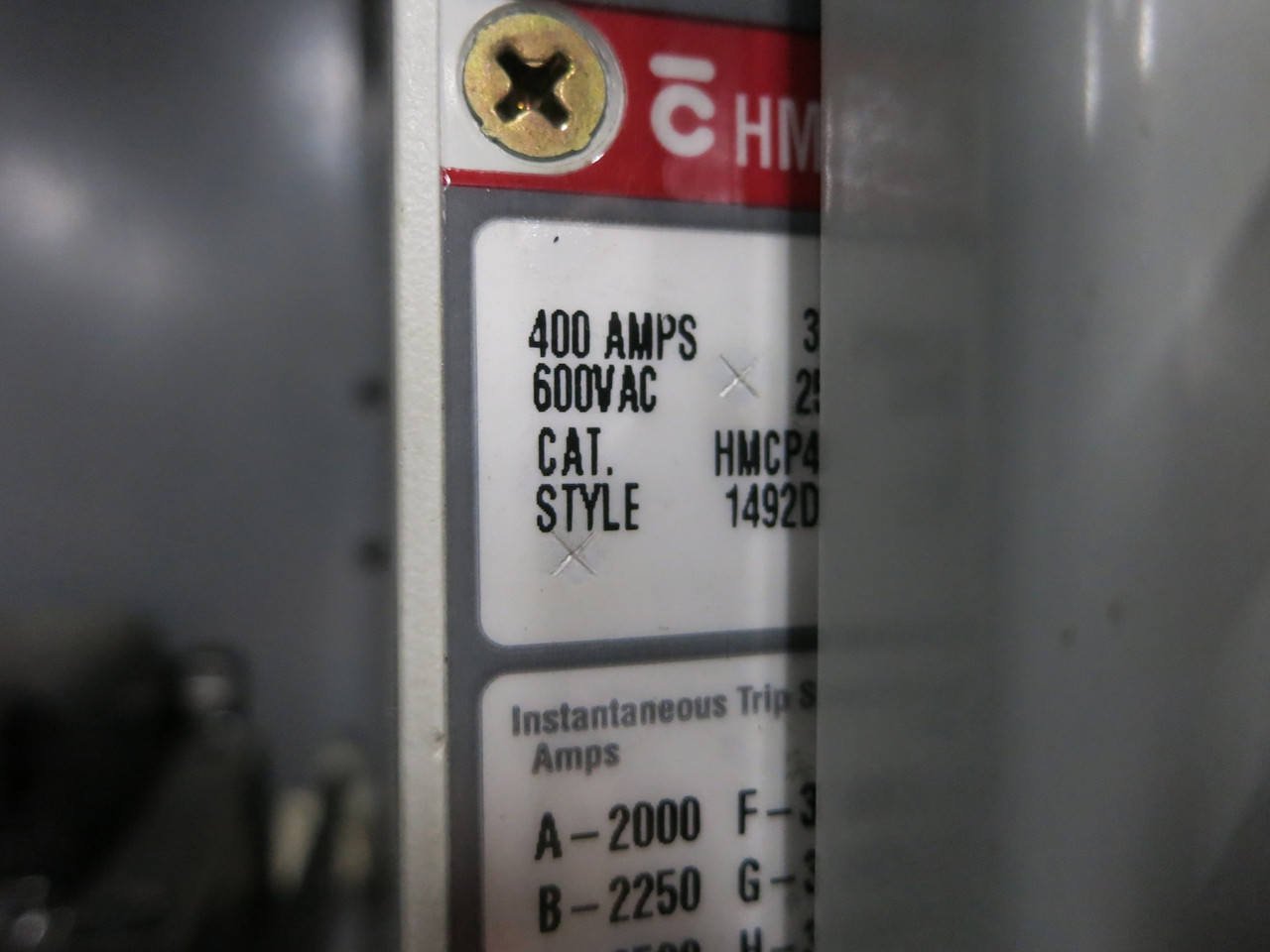 F10 Unitrol 600/400A 480V 3x Section MCC Motor Control Center w/ Size 5 Bucket (DW7481-1)