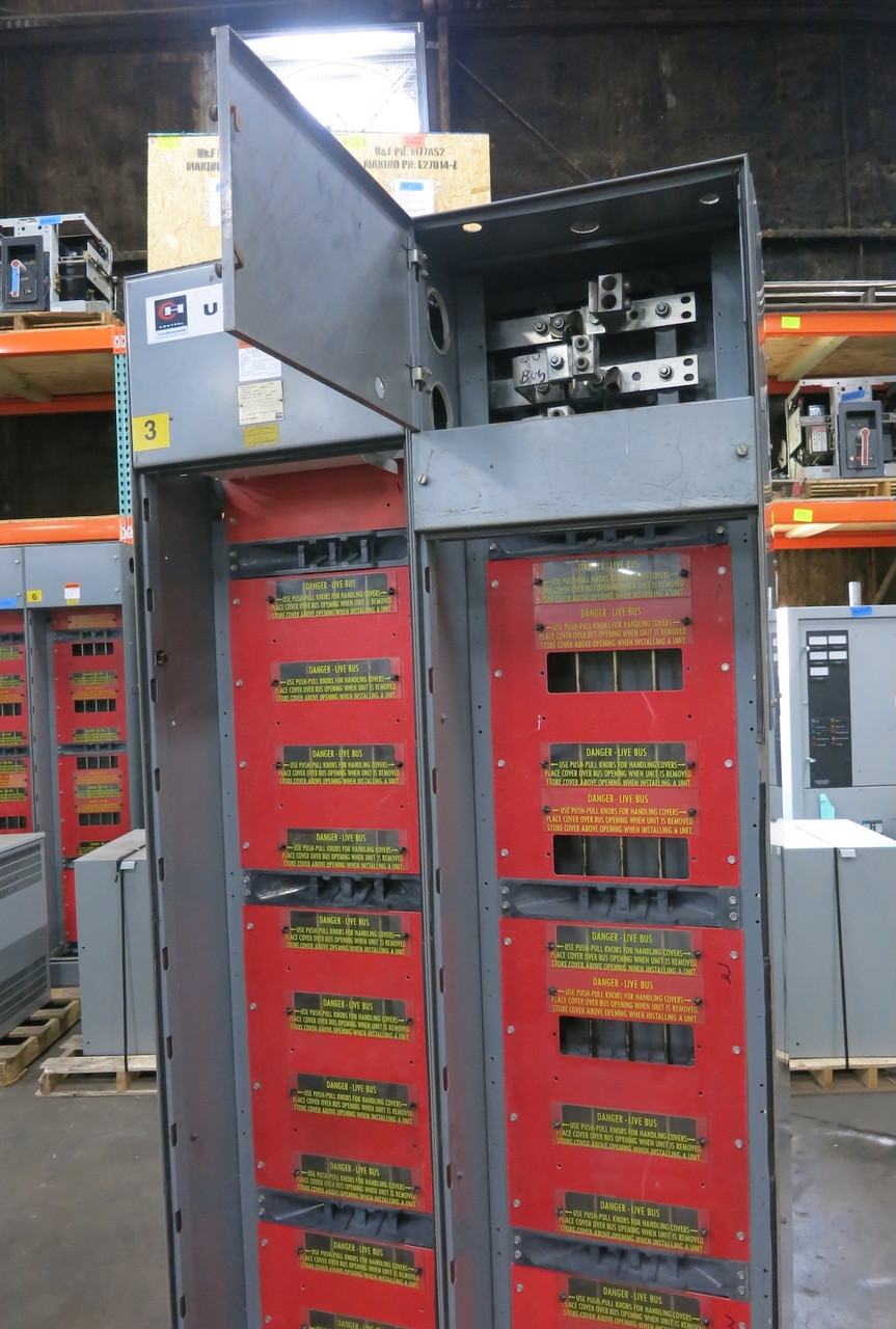 F10 Unitrol 600/400A 480V 2x Section MCC Motor Control Center 600A 400 Amp Lugs (DW7482-1)