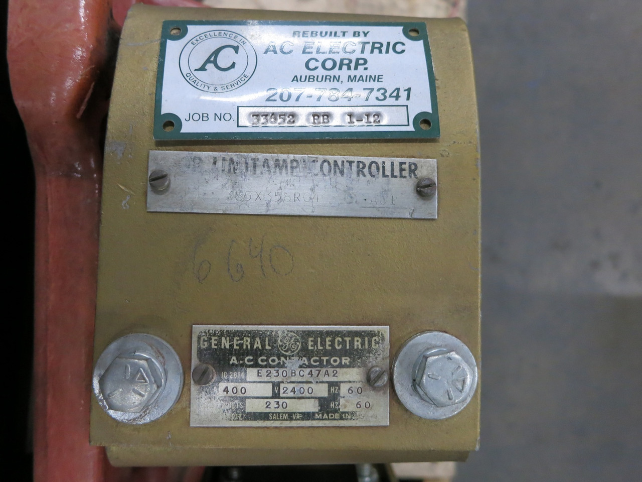 GE IC2814E230BC47A2 AC Motor Contactor 400A 2400V Limitamp 230V Coil IC-2814 (DW7492-1)