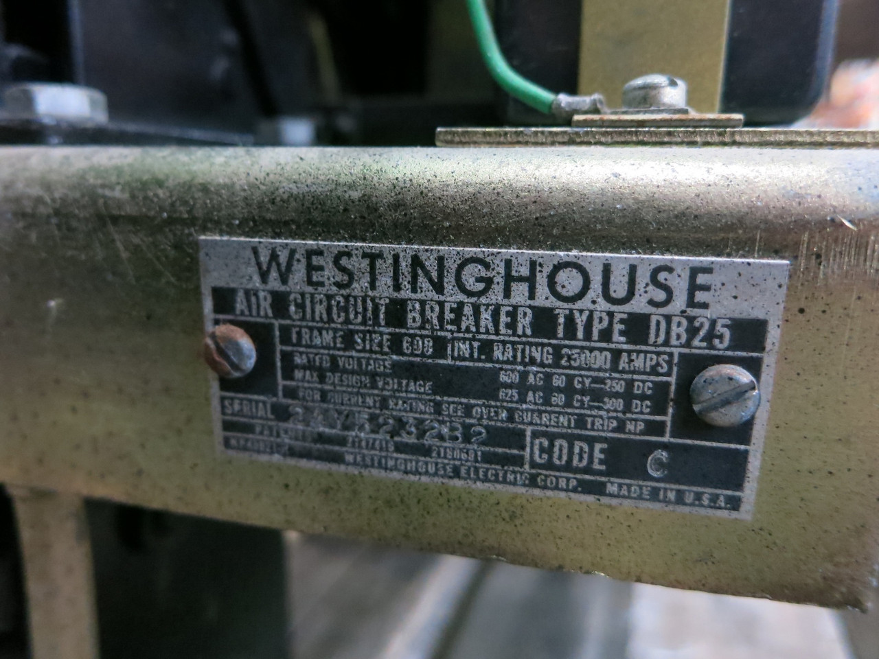 Westinghouse DB25 600/400A Air Circuit Breaker SRH61LI RMS Trip Unit 400 Amp LI (DW7490-1)
