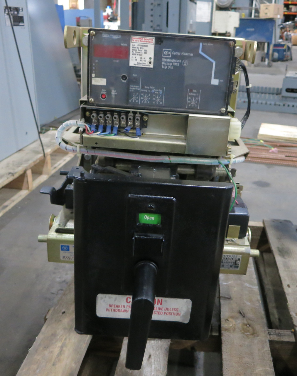 Westinghouse DB25 600/400A Air Circuit Breaker SRH61LI RMS Trip Unit 400 Amp LI (DW7490-1)