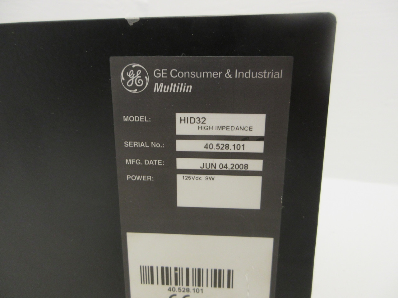 GE Multilin HID32 High Impedance Differential Module HID 125 VDC 8W 125VDC H1D32 (AH0719-2)