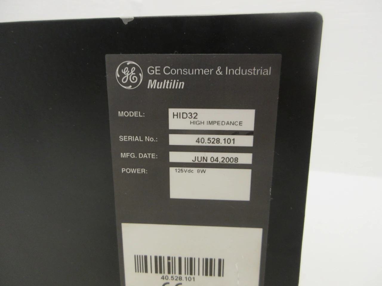 GE Multilin HID32 High Impedance Differential Module HID 125 VDC 8W 125VDC H1D32 (AH0719-2)