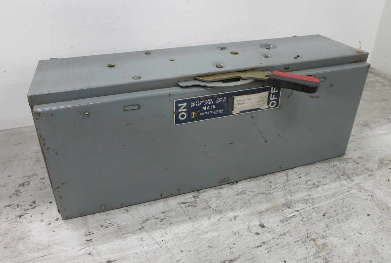 Image of Square D QMB-364MW 200A 600V QMB Main Fusible Panelboard Switch QMB364 200 Amp
