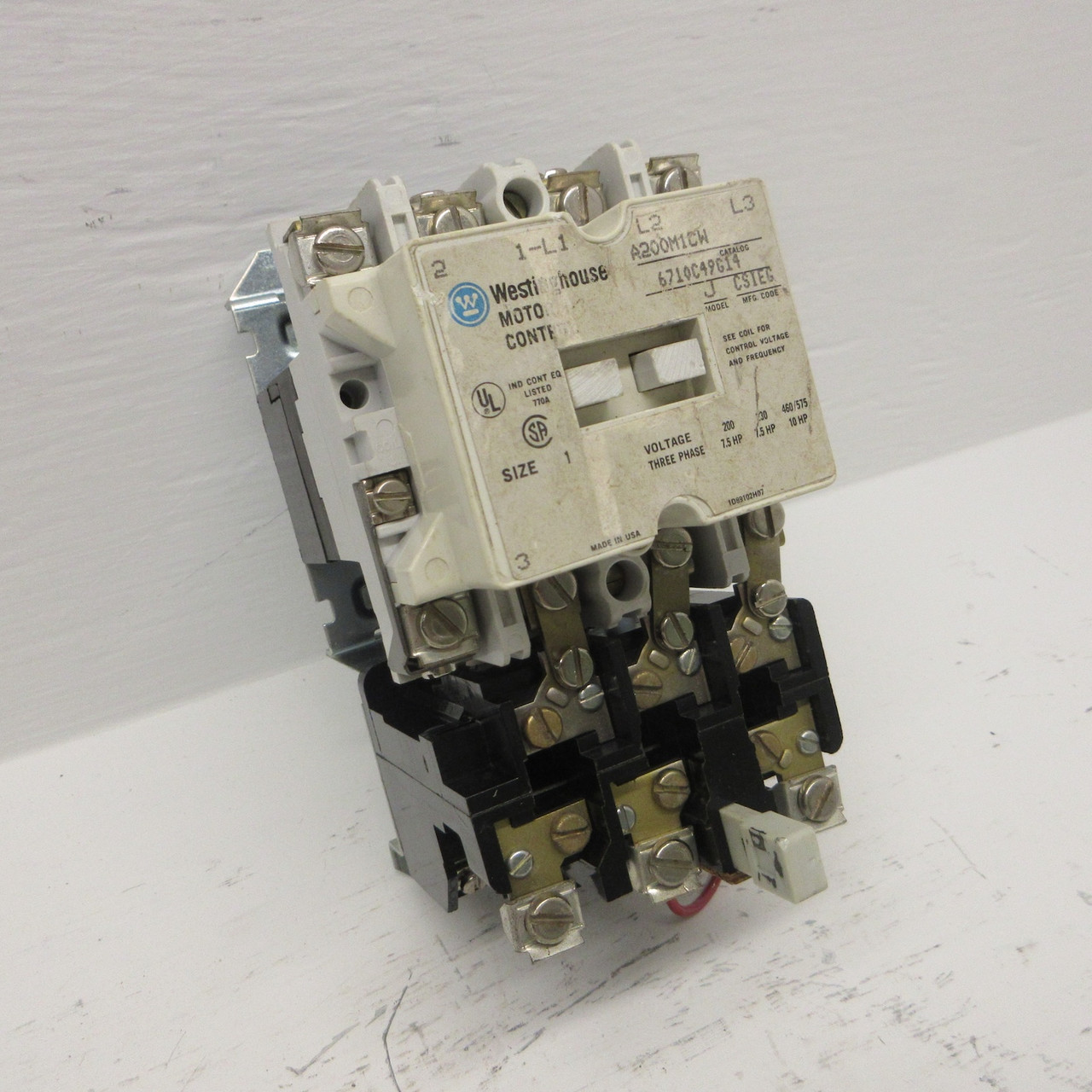 Westinghouse A200M1CW Size 1 Motor Starter 120V Coil 10HP Model J 460/575V A200 (AH0723-1)