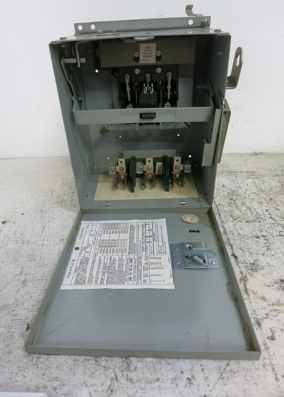 NEW GE DH462 60A 600V Flex-A-Plug Fusible Busway Switch Bus Plug 60 Amp 3PH 4W (DW7517-1)