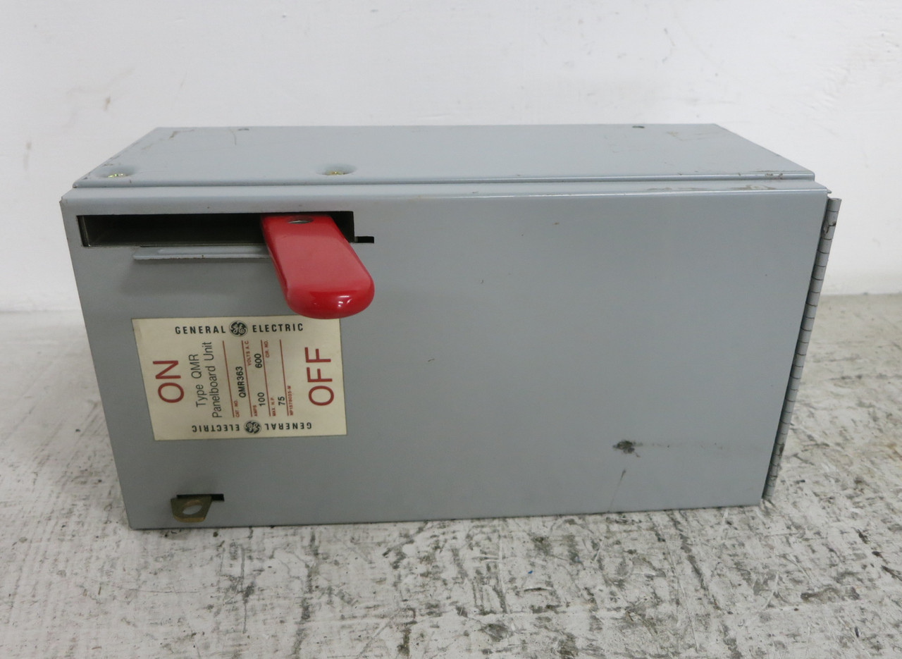 GE QMR363 100A 600V Type QMR Fusible Panel Board Switch Unit 100 Amp QMR-363 (DW7521-1)
