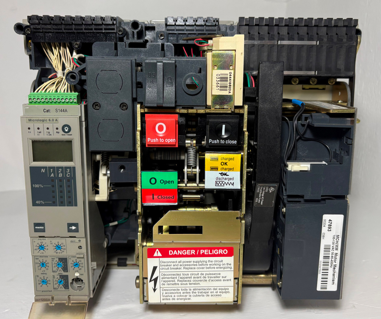 Square D NW16L1 1600A MasterPact LSIG Circuit Breaker EO w 1200 Amp Trip & Shunt (EM5652-3)