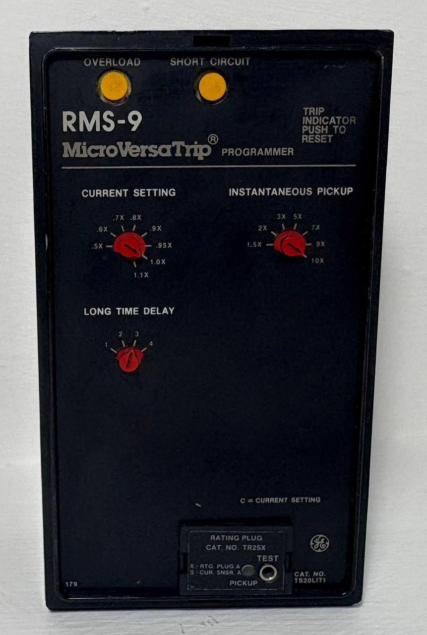 GE TS20LIT1 RMS-9 MicroVersaTrip Trip Programmer LI w/ TR2SX Amp Rating Plug (EM5657-1)
