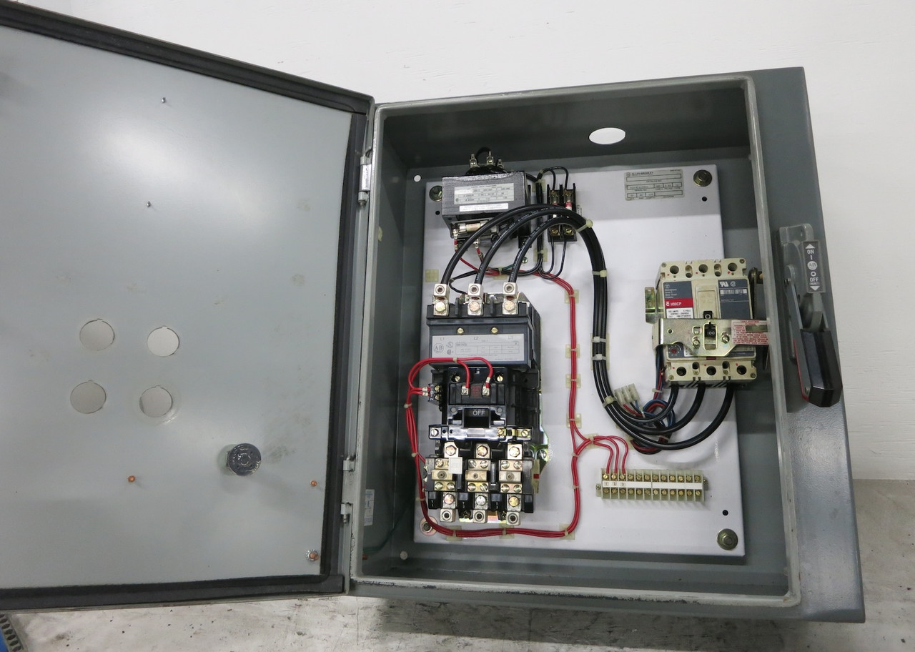 Allen Bradley Size 3 Starter 100A Breaker Combination Combo Box 100 Amp 509-DOD (DW7540-1)