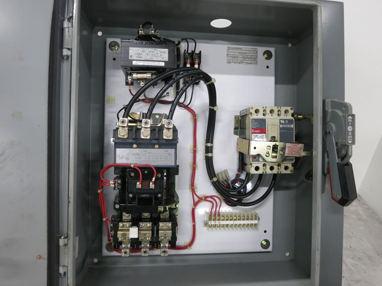 Allen Bradley Size 3 Starter 100A Breaker Combination Combo Box 100 Amp 509-DOD (DW7540-1)