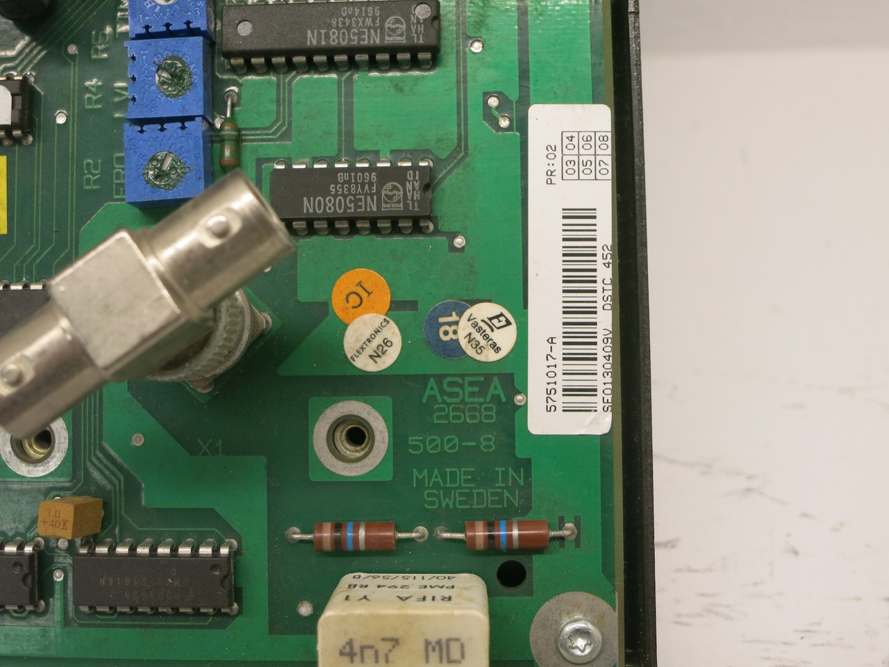 ASEA 2668 500-8 DSTC 452 5751017-A FSK Modem Coaxial Control I/O DSTC452 PLC ABB (DW7550-1)