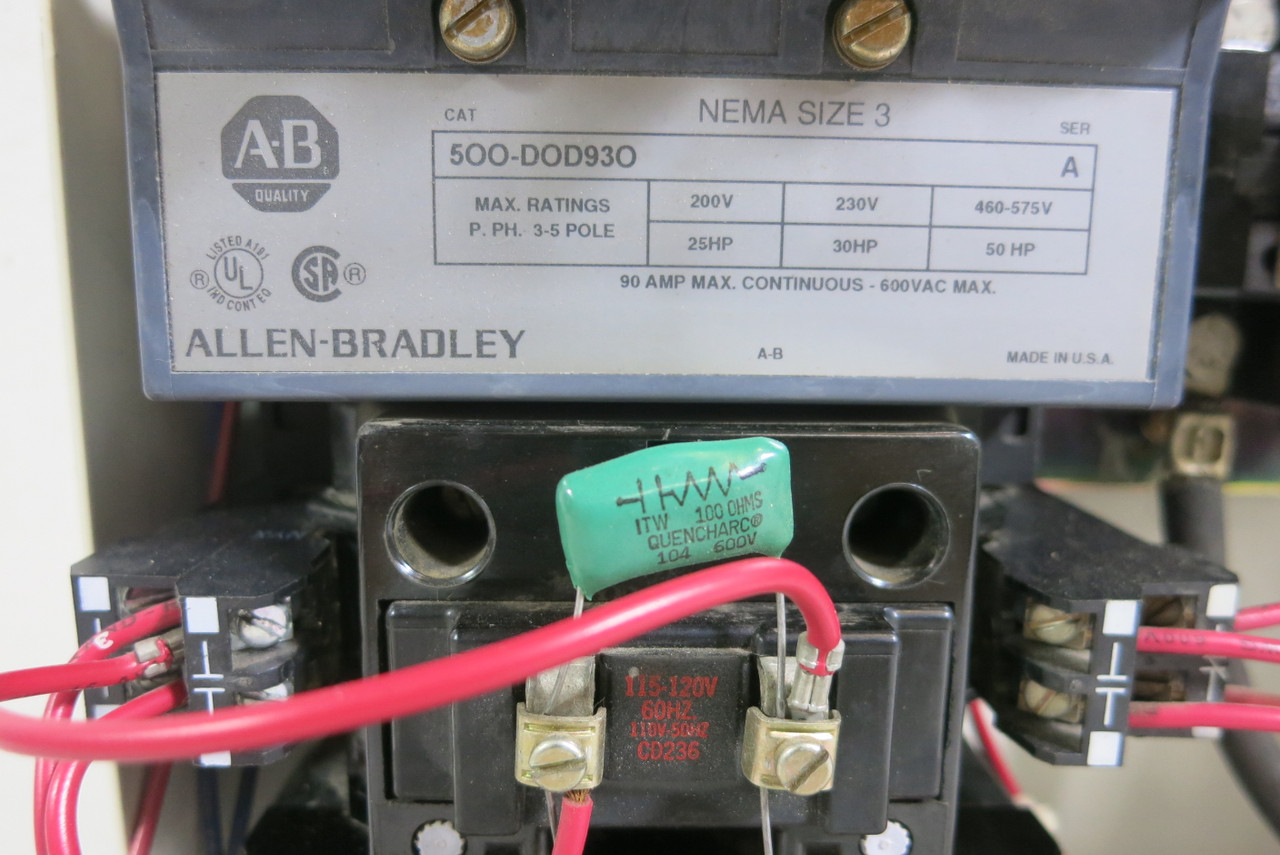 Allen Bradley 2100 Centerline 33" 100A Fusible Size 3 Starter MCC Bucket 100 Amp (BJ1048-4)