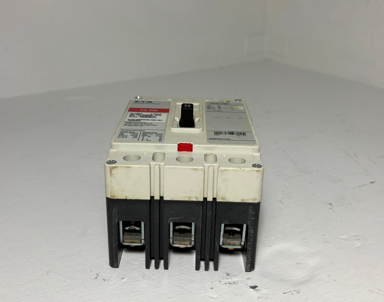 Eaton FD3090BP10 90A Circuit Breaker Glossy Red 3 Pole 480/600V FD3090 90 Amp (EM5663-1)