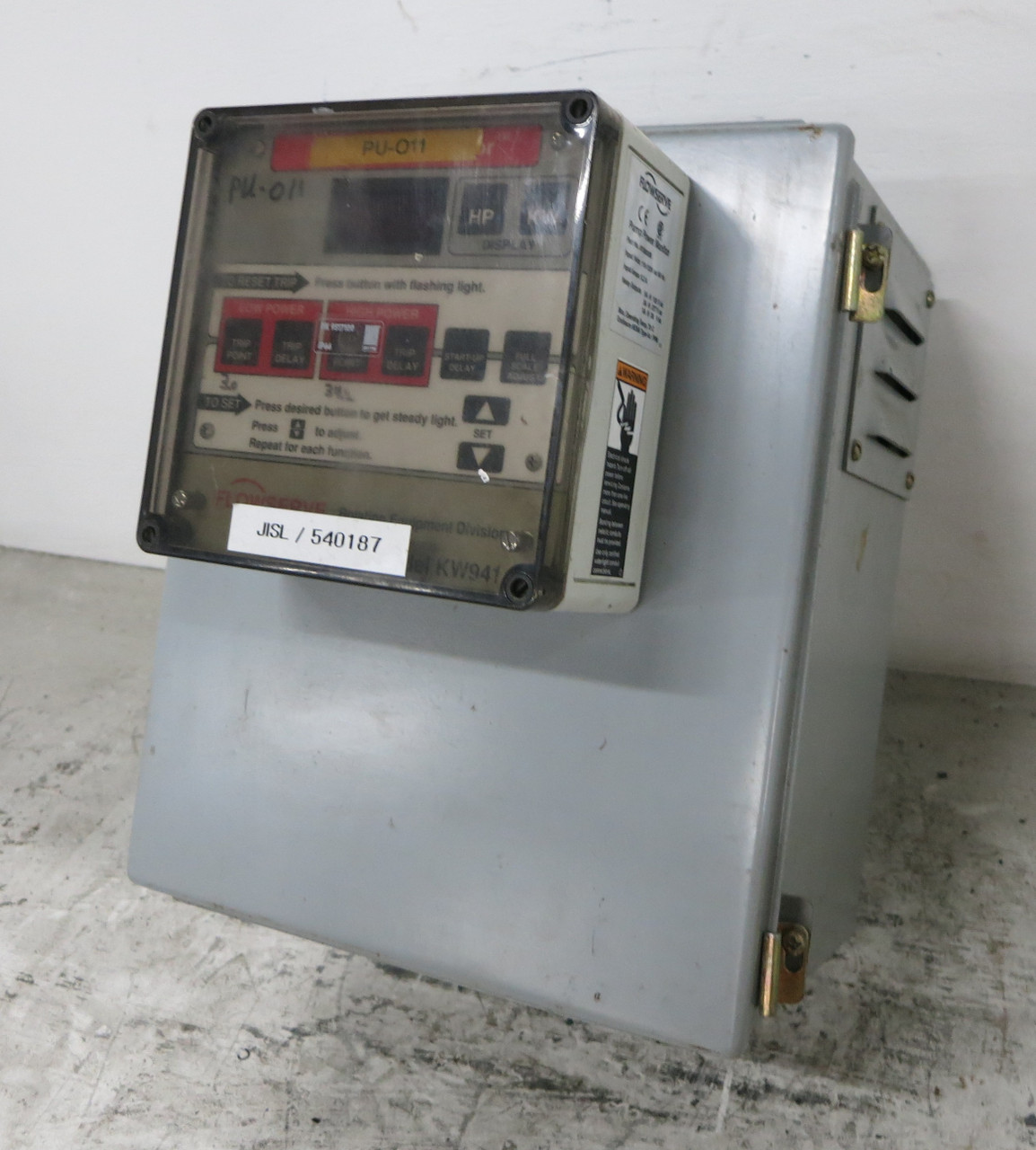 Flowserve AY56930B KW941 Pump Power Monitor w Enclosed MTE RL-03503 Line Reactor (DW7572-1)