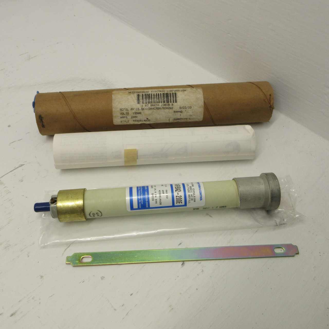NEW Westinghouse 423D814A38 STD Fuse Refil Type RBA-RDB-200 14RBA2-200E 15.5kV (AH0757-2)