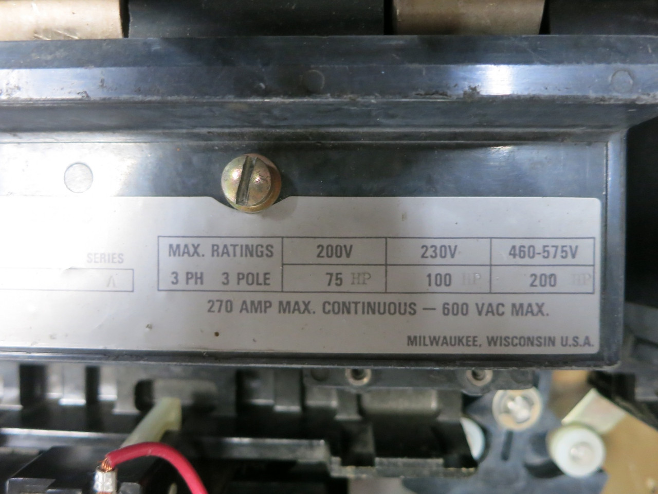 Allen Bradley 505-FOD Size 5 Reversing Motor Starter 120V Coil 200 HP 505-F0D (DW7590-1)