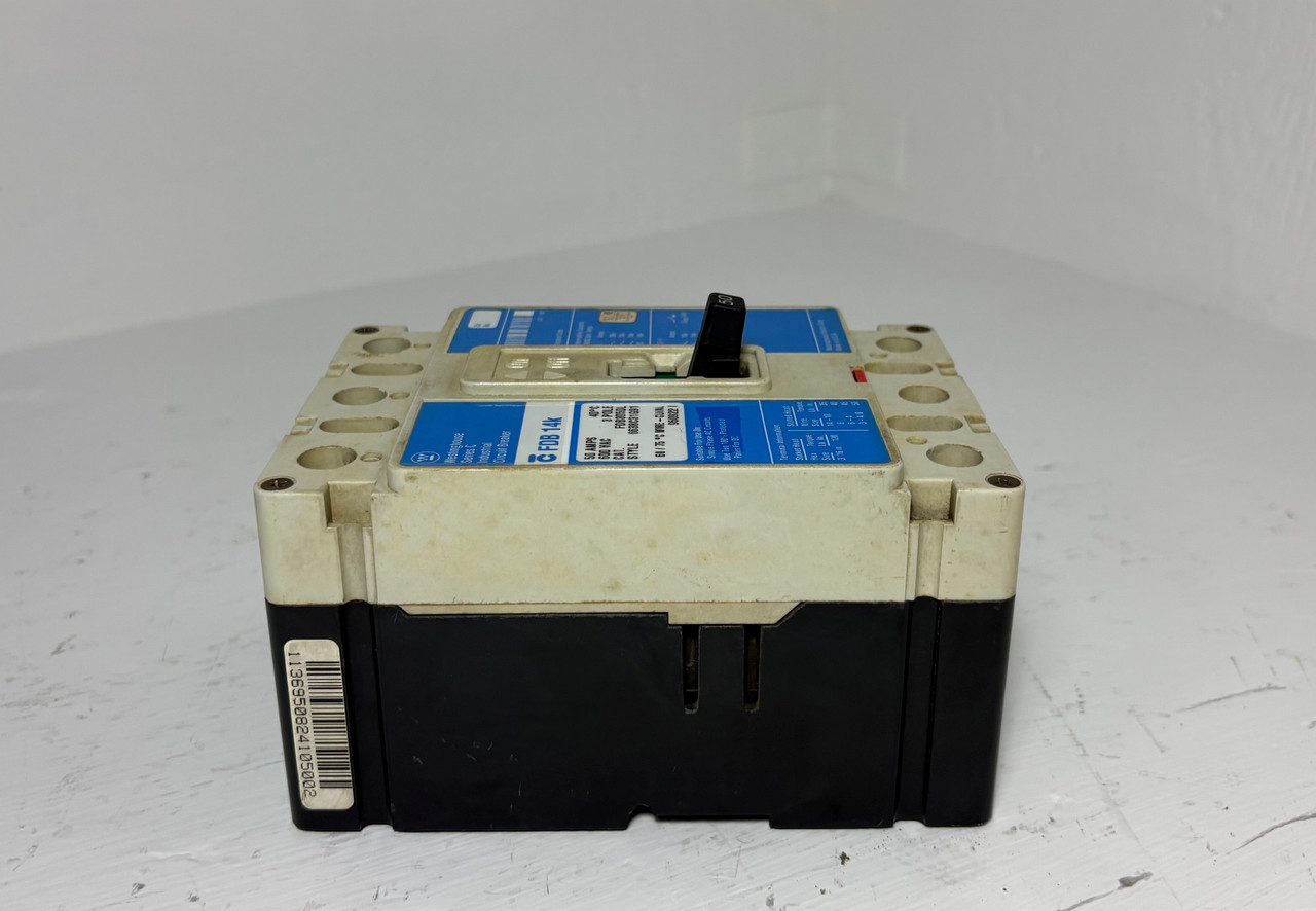Westinghouse FDB3050L 50A Circuit Breaker Glossy Blue 480/600V 3P FDB3050 50 Amp (EM5675-2)