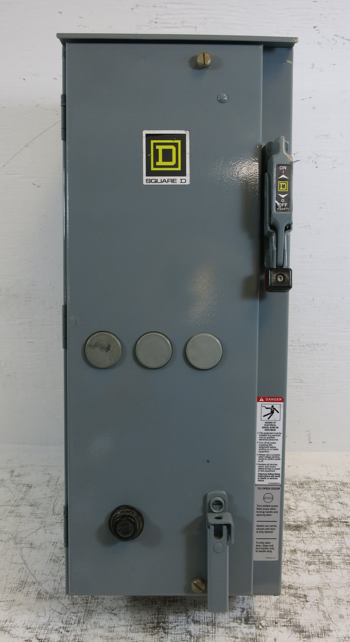 NEW Square D 60A Fused Size 2 Starter Combination Combo Box 60 Amp 8536SDO1S 3R (DW7600-1)