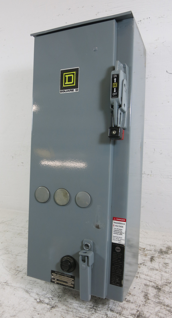 NEW Square D 60A Fused Size 2 Starter Combination Combo Box 60 Amp 8536SDO1S 12 (DW7601-1)