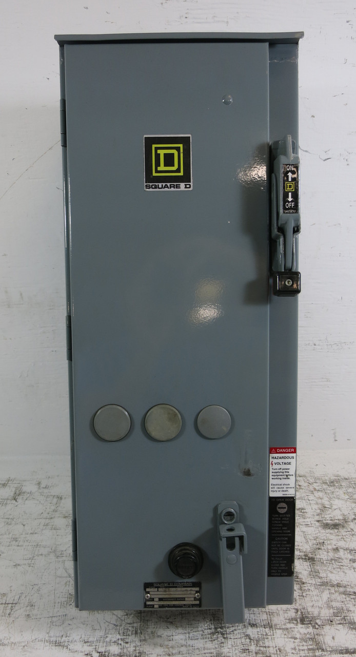 NEW Square D 60A Fused Size 2 Starter Combination Combo Box 60 Amp 8536SDO1S 12 (DW7601-1)