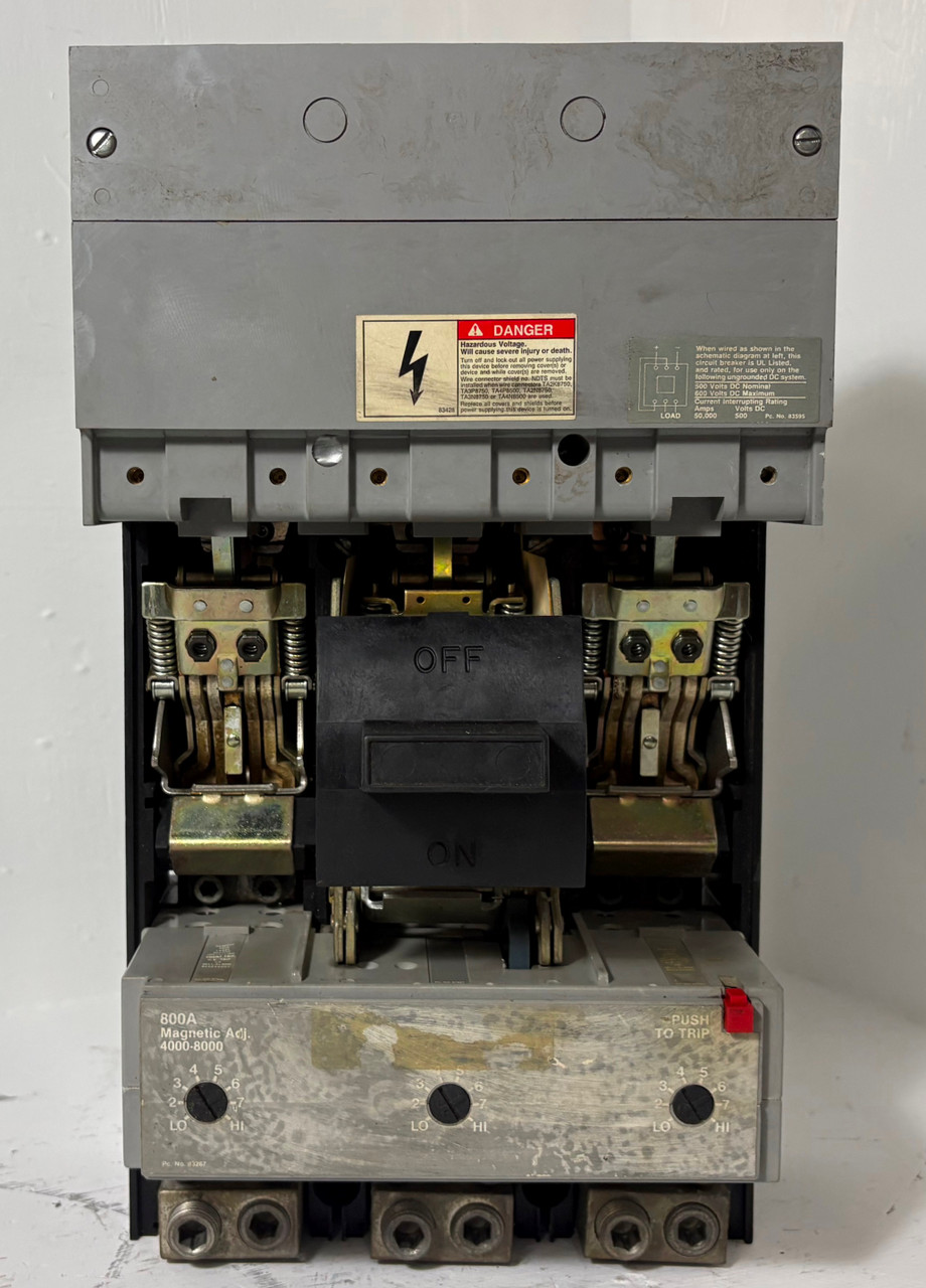Siemens HMD63F800 800A Circuit Breaker w/ 800 Amp Trip 600V 3P HMD6 ITE no label (EM5680-1)