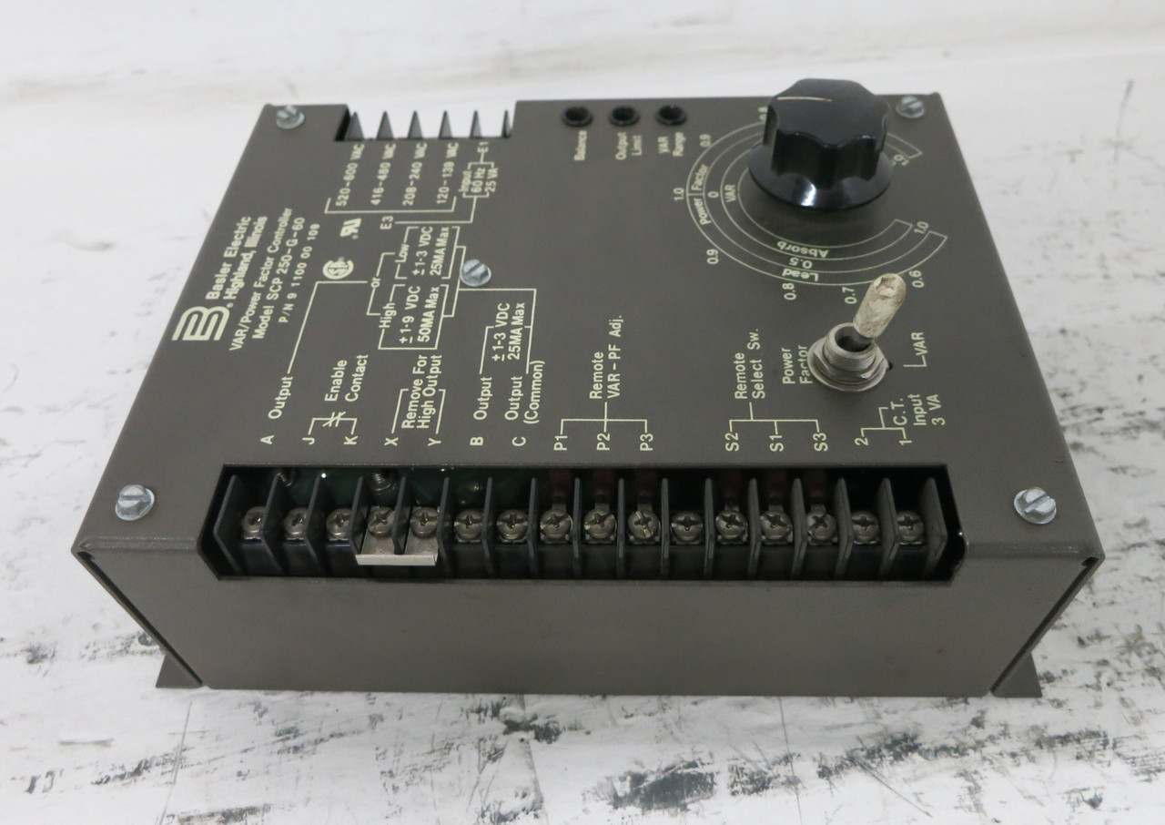 Basler Electric SCP 250-G-60 VAR/Power Factor Controller Module Relay 9110000109 (DW7617-2)