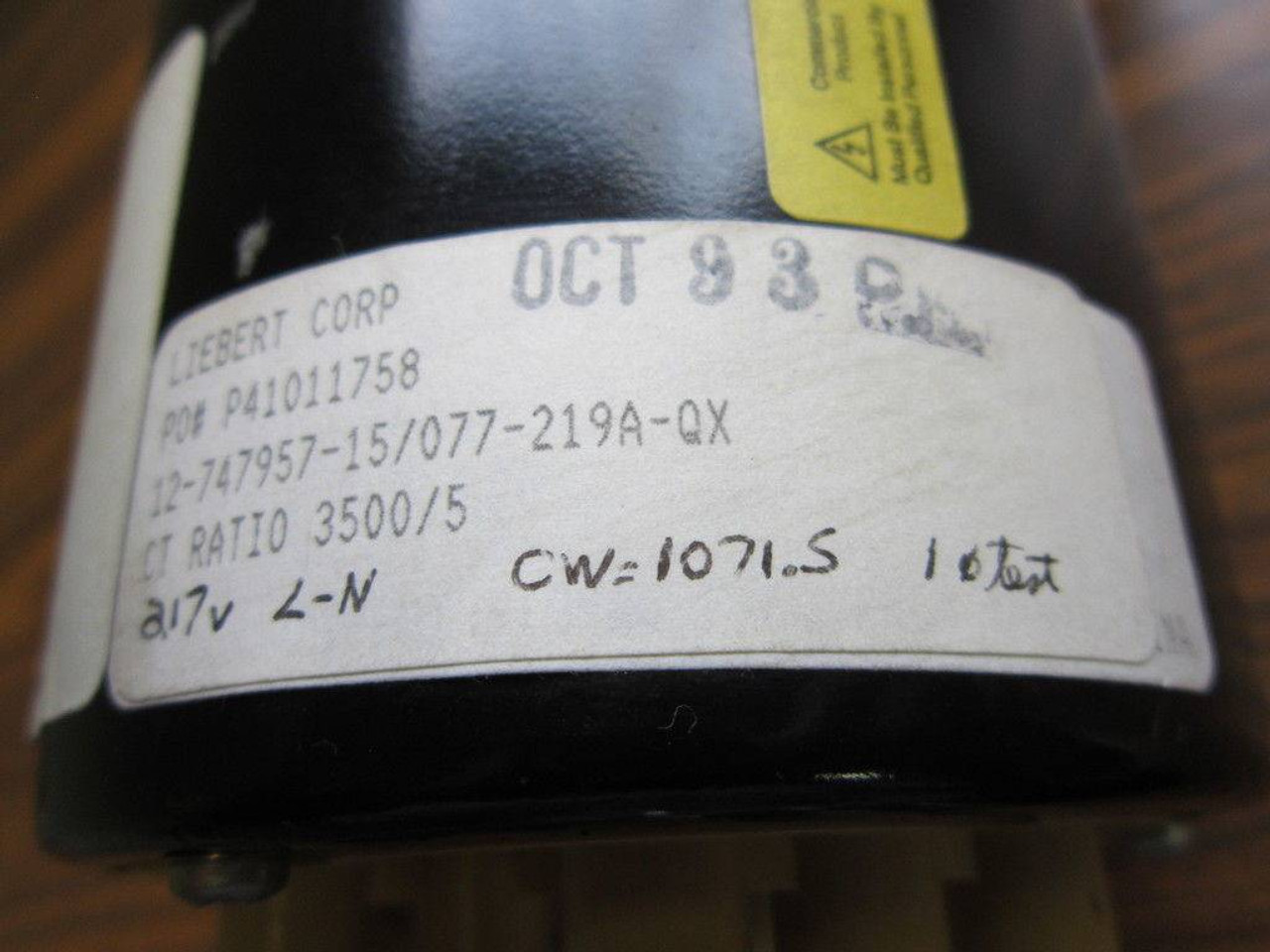 Crompton 077-219A-QYXX 0-3000 AC Kilowatts Meter 3500/5 077219AQX (EBI0732-2)