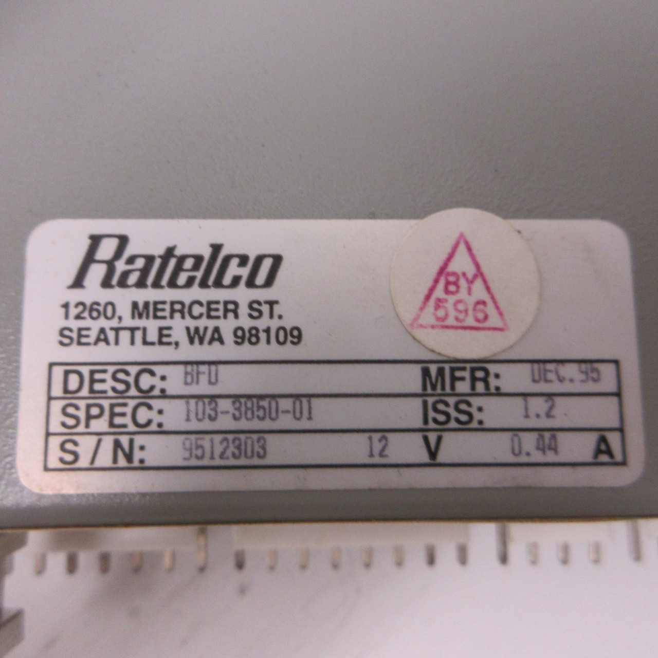 Ratelco BFD 103-3850-01 Battery Failure Detector Digital Display 12V 0.44A (AH0770-3)