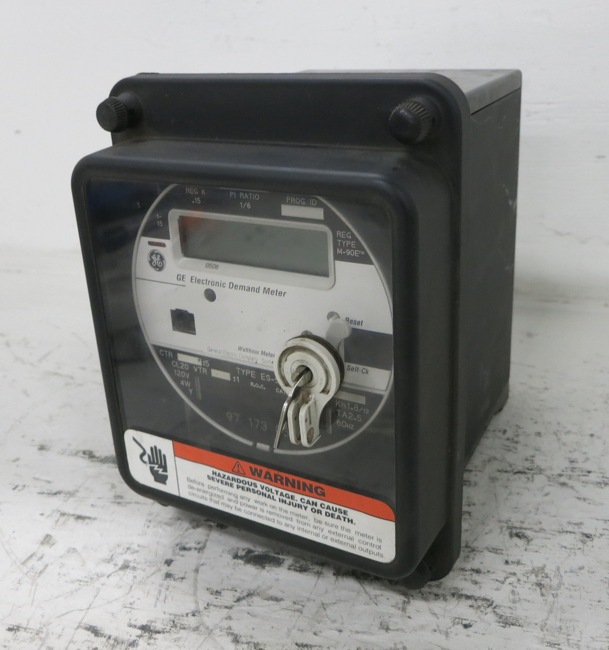 GE Type ES-5 718X100022 Electronic Demand Meter Watthour Meter 120V 4W ES5 (DW7626-1)