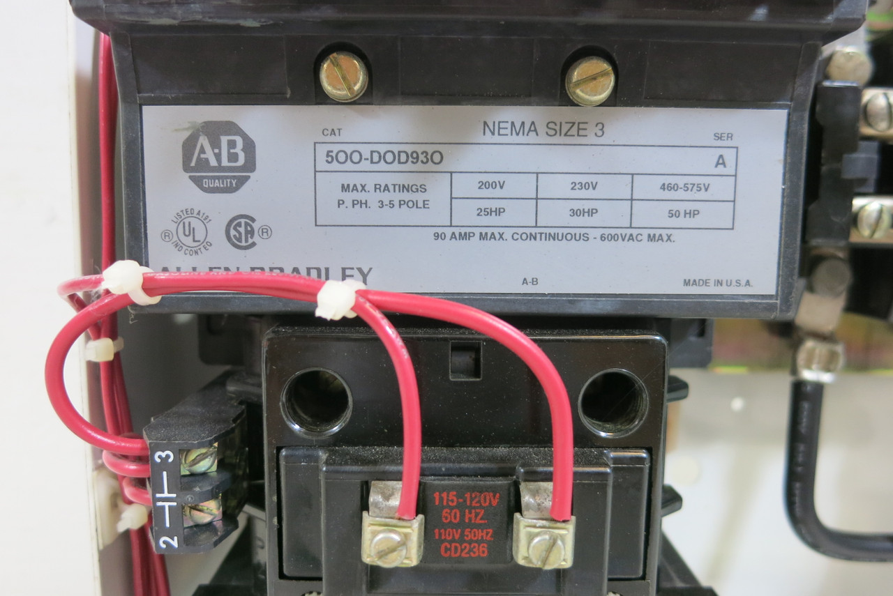 Allen Bradley 2100 Centerline Size 3 Starter 100 Amp Fusible 33" MCC Bucket 100A (BJ1053-19)