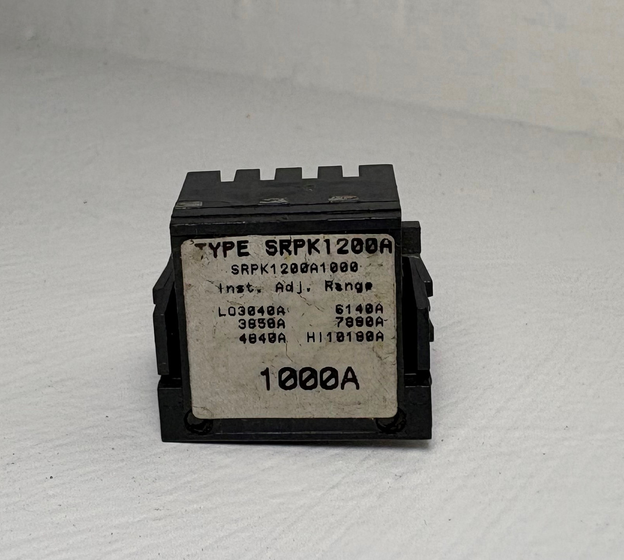 GE SRPK1200A1000 1000A Rating Plug SKH/SKL SRPK1200A 1000 Amp General Electric (EM5683-8)