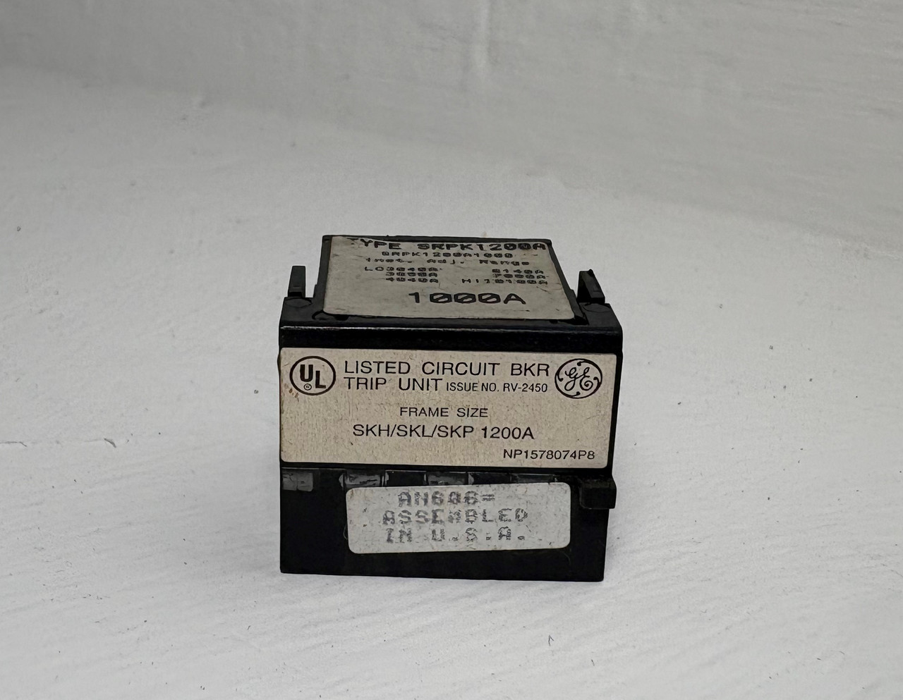 GE SRPK1200A1000 1000A Rating Plug SKH/SKL SRPK1200A 1000 Amp General Electric (EM5683-8)