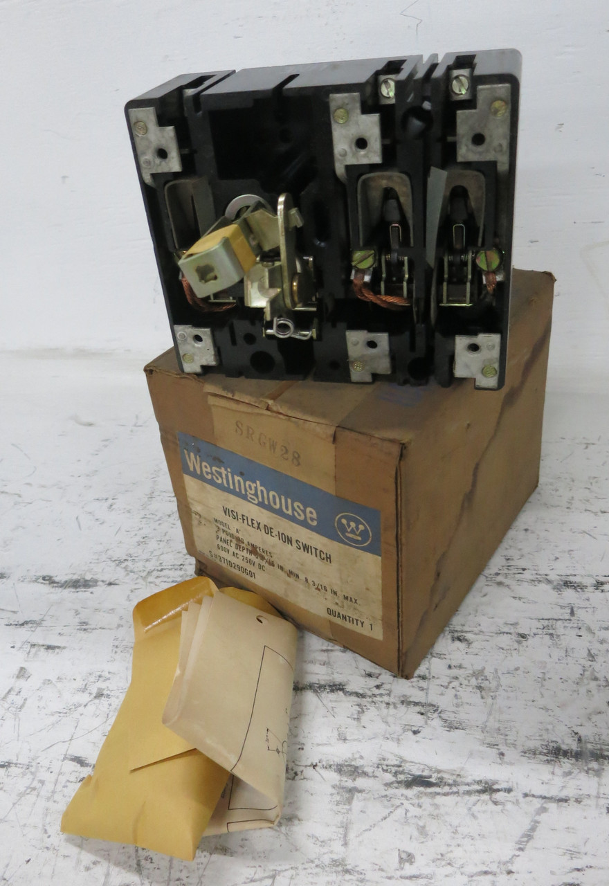NEW Westinghouse 371D290G01 30A Visi-Flex De-Ion Switch Model A 30 Amp 600V (DW7631-1)